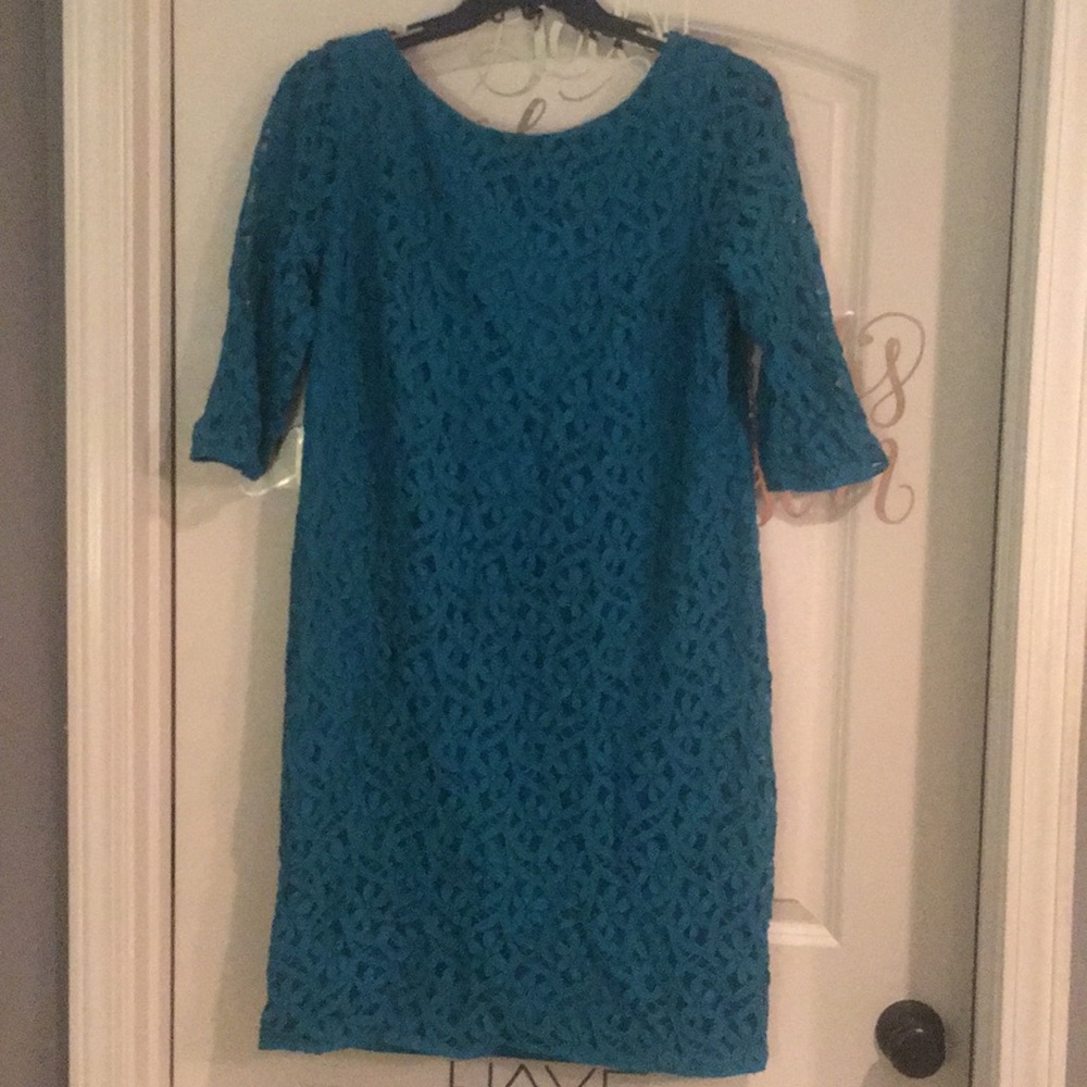 Lace Teal Dress RUNS SMALL! :)
